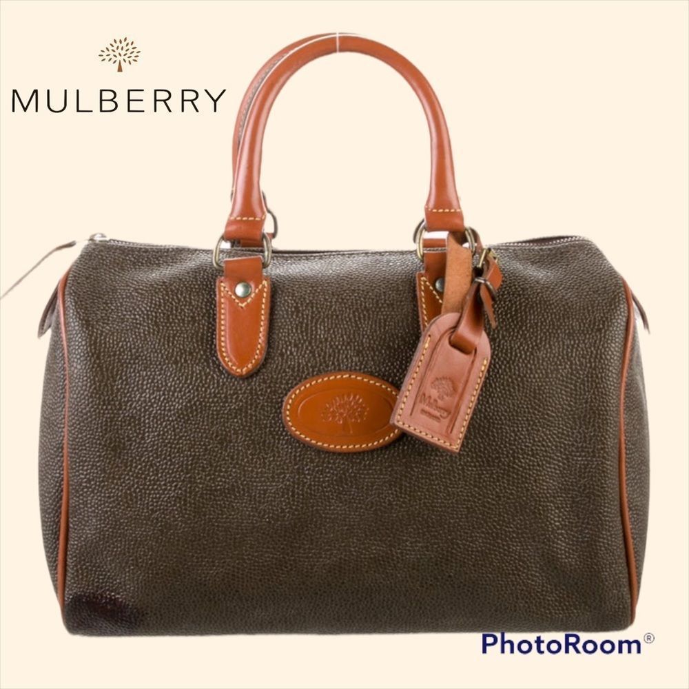 Vintage MULBERRY Leather Bowling Bag